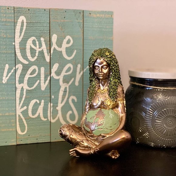 Mother Earth Statue, 6inch H Nature Moon Goddess Statue, Spiritual Figurines - Picture 1 of 7